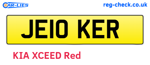 JE10KER are the vehicle registration plates.