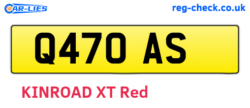 Q47OAS are the vehicle registration plates.