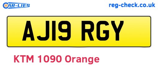 AJ19RGY are the vehicle registration plates.