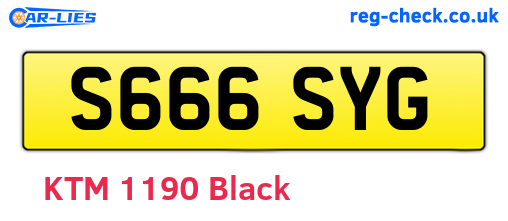 S666SYG are the vehicle registration plates.