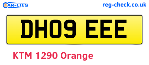 DH09EEE are the vehicle registration plates.