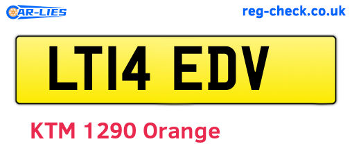 LT14EDV are the vehicle registration plates.