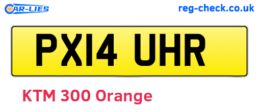 PX14UHR are the vehicle registration plates.