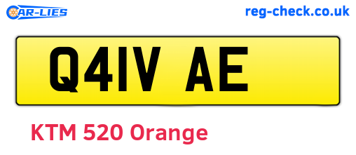 Q41VAE are the vehicle registration plates.