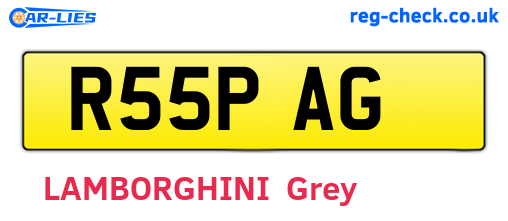 R55PAG are the vehicle registration plates.