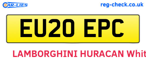 EU20EPC are the vehicle registration plates.