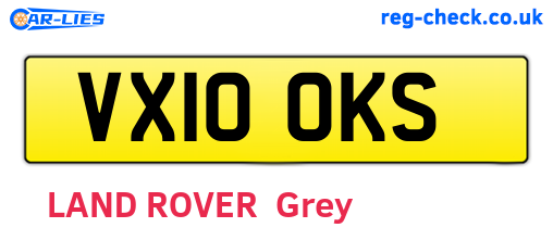 VX10OKS are the vehicle registration plates.
