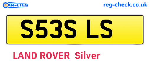 S53SLS are the vehicle registration plates.