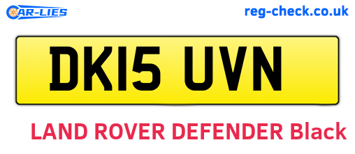 DK15UVN are the vehicle registration plates.