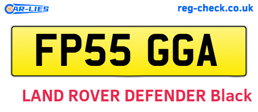 FP55GGA are the vehicle registration plates.