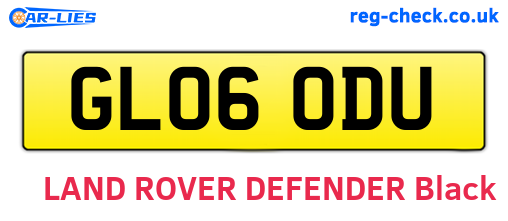GL06ODU are the vehicle registration plates.
