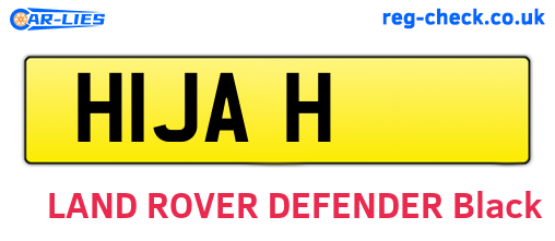 H1JAH are the vehicle registration plates.