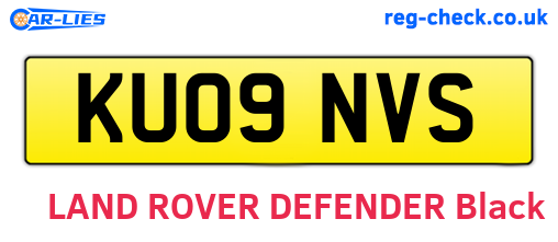 KU09NVS are the vehicle registration plates.