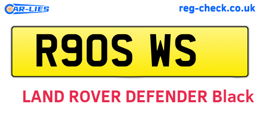 R90SWS are the vehicle registration plates.