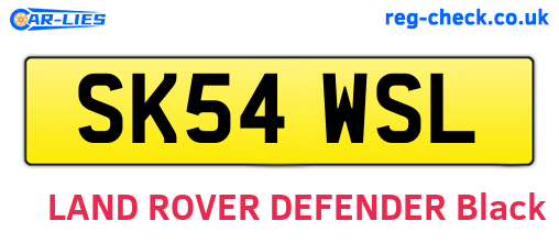 SK54WSL are the vehicle registration plates.