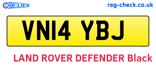 VN14YBJ are the vehicle registration plates.