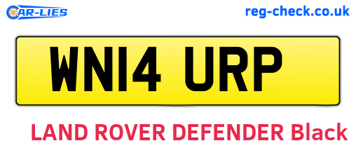 WN14URP are the vehicle registration plates.