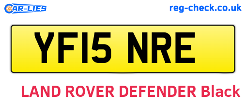 YF15NRE are the vehicle registration plates.