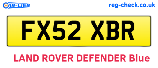 FX52XBR are the vehicle registration plates.