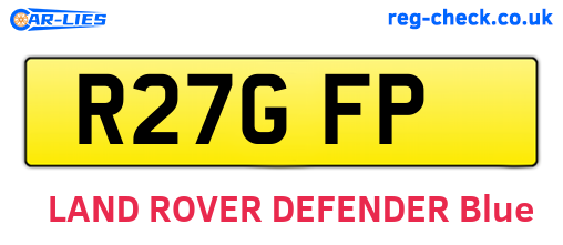 R27GFP are the vehicle registration plates.