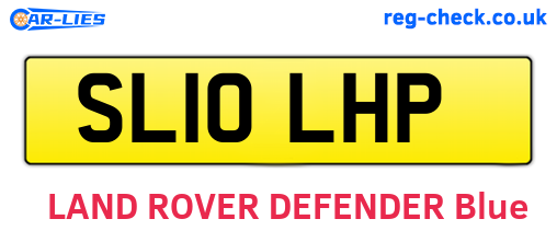 SL10LHP are the vehicle registration plates.