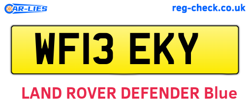WF13EKY are the vehicle registration plates.
