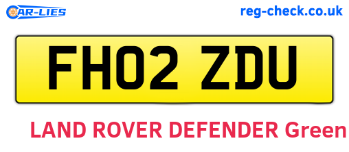 FH02ZDU are the vehicle registration plates.