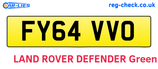 FY64VVO are the vehicle registration plates.