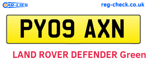 PY09AXN are the vehicle registration plates.