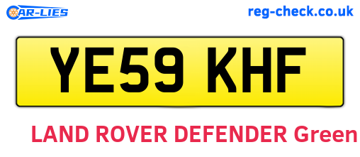 YE59KHF are the vehicle registration plates.