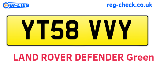 YT58VVY are the vehicle registration plates.