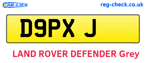 D9PXJ are the vehicle registration plates.