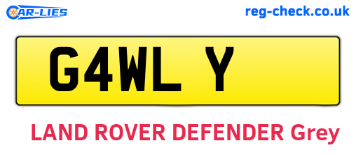 G4WLY are the vehicle registration plates.
