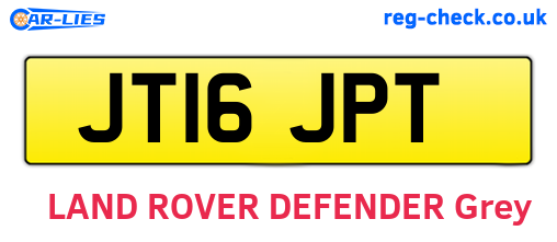 JT16JPT are the vehicle registration plates.