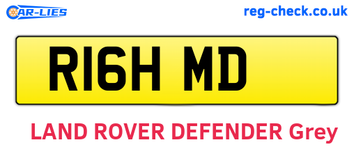 R16HMD are the vehicle registration plates.