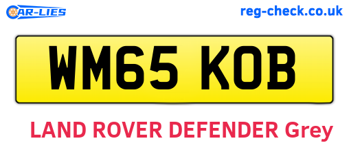 WM65KOB are the vehicle registration plates.