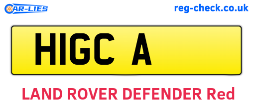 H1GCA are the vehicle registration plates.