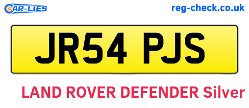 JR54PJS are the vehicle registration plates.