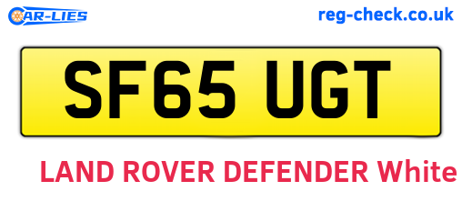SF65UGT are the vehicle registration plates.