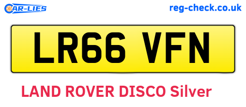 LR66VFN are the vehicle registration plates.