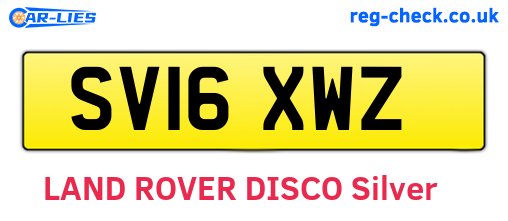 SV16XWZ are the vehicle registration plates.