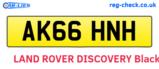 AK66HNH are the vehicle registration plates.