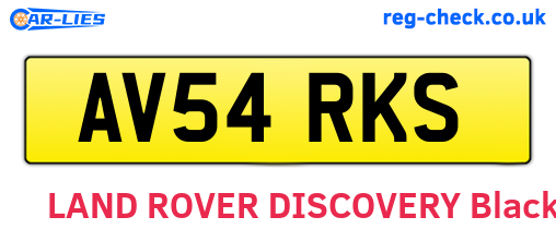 AV54RKS are the vehicle registration plates.