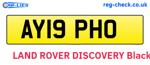 AY19PHO are the vehicle registration plates.