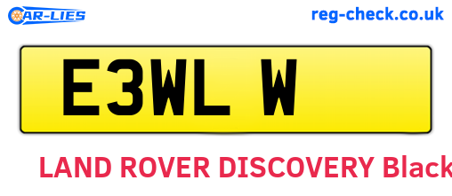E3WLW are the vehicle registration plates.