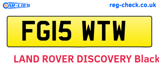 FG15WTW are the vehicle registration plates.