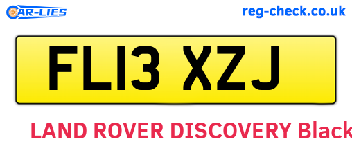 FL13XZJ are the vehicle registration plates.