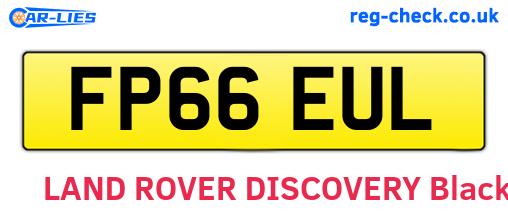 FP66EUL are the vehicle registration plates.