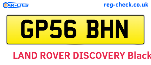 GP56BHN are the vehicle registration plates.