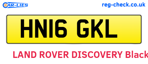 HN16GKL are the vehicle registration plates.